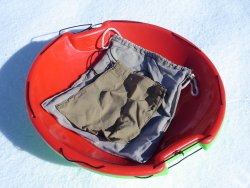 Elk Meat Hauling Saucer Sled