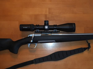 EGW Picatinny Rail, Weaver 4 Hole Skeleton Rings, Browning X-Bolt Stainless Stalker
