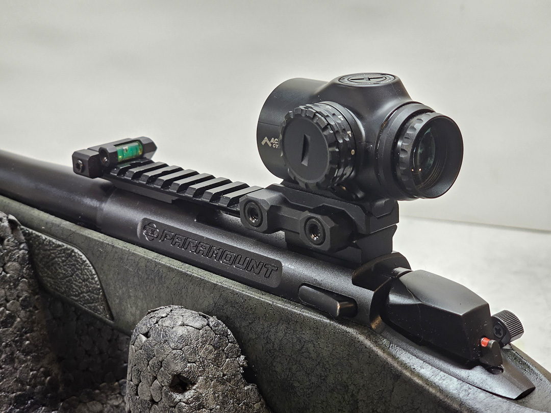 My CVA Paramount muzzleloader with a Primary Arms 1x microprism scope